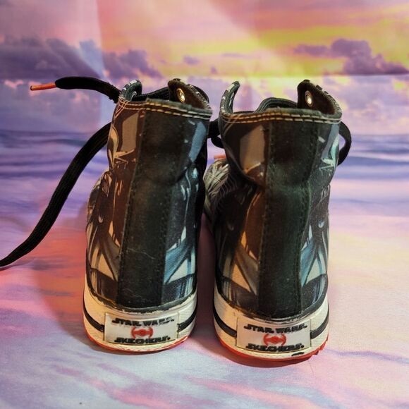 Skechers Star Wars Darth Vader High Top Shoes Size 3 GUC - Picture 7 of 16